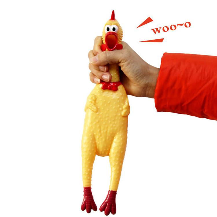 Đồ chơi con gà phát âm thanh bằng cao su trang trí lễ Halloween/tiệc sinh nhật