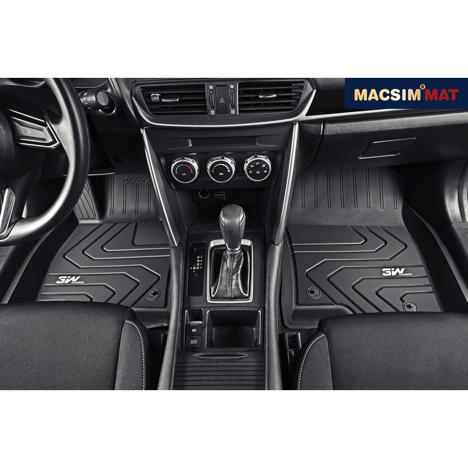 Thảm lót sàn ô tô MAZDA CX5  Nhãn hiệu Macsim 3W chất liệu nhựa TPE đúc khuôn cao cấp - màu đen