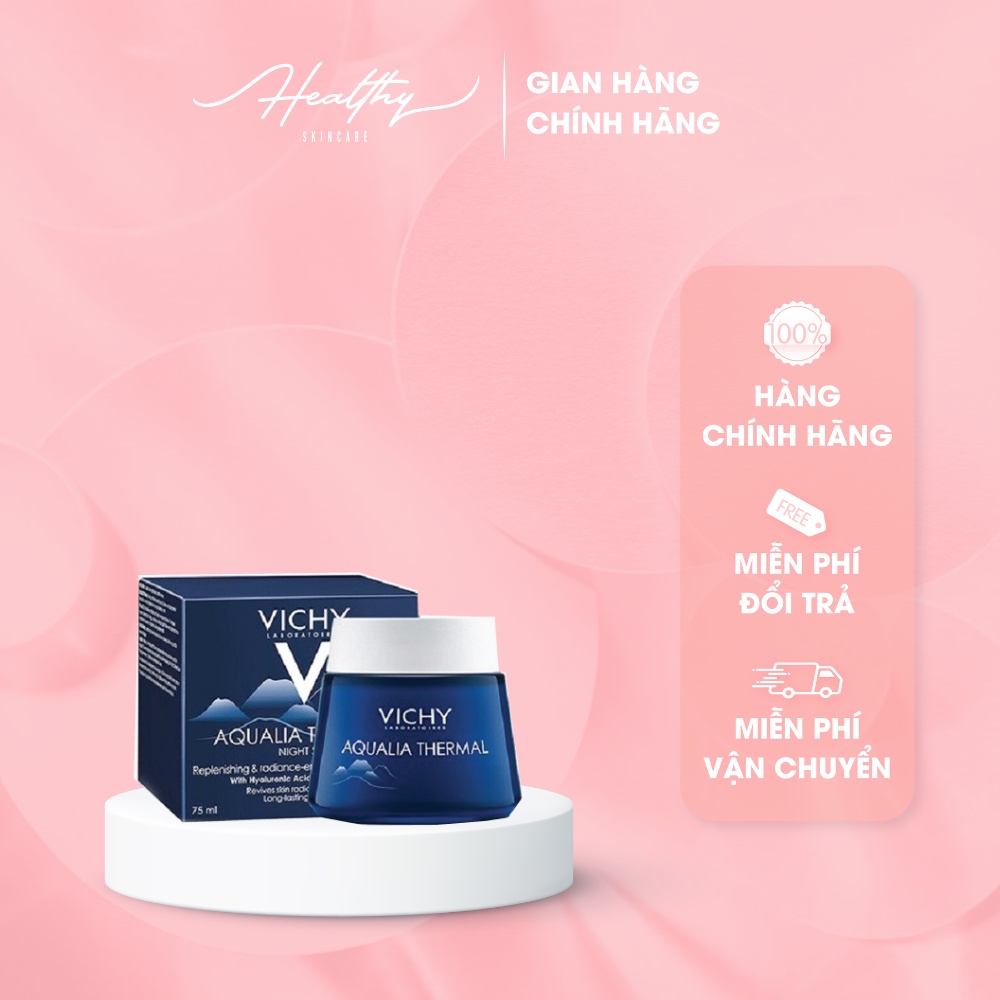 Mặt nạ ngủ dưỡng ẩm giúp làm sáng da Vichy Aqualia Thermal Night Spa 75ml