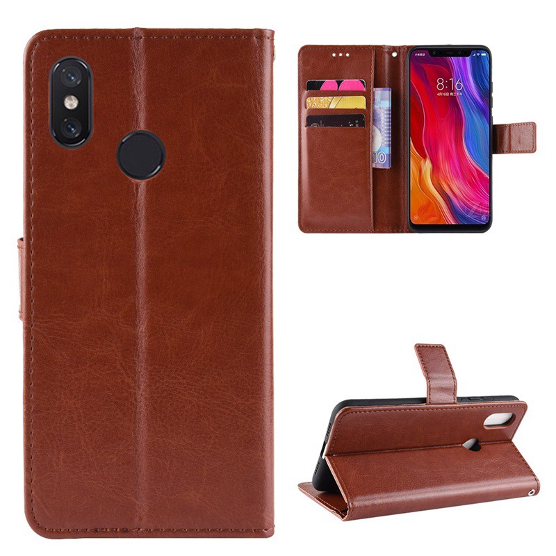 Bao da nắp gập bảo vệ cho điện thoại Xiaomi Mi 8 Se
