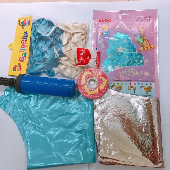 SET TRANG TRÍ SINH NHẬT chọn màu SP-0006 (Tặng kèm băng dính + bơm tay+ dây buộc bóng)