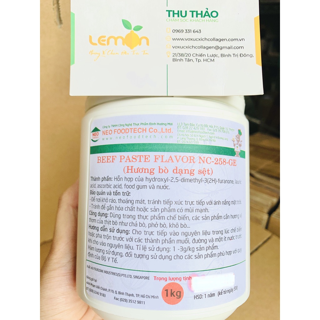 [100g-500g] Hương bò dạng sệt Beef Paste Flavor - Dùng cho xúc xích, chả lụa, bò viên...