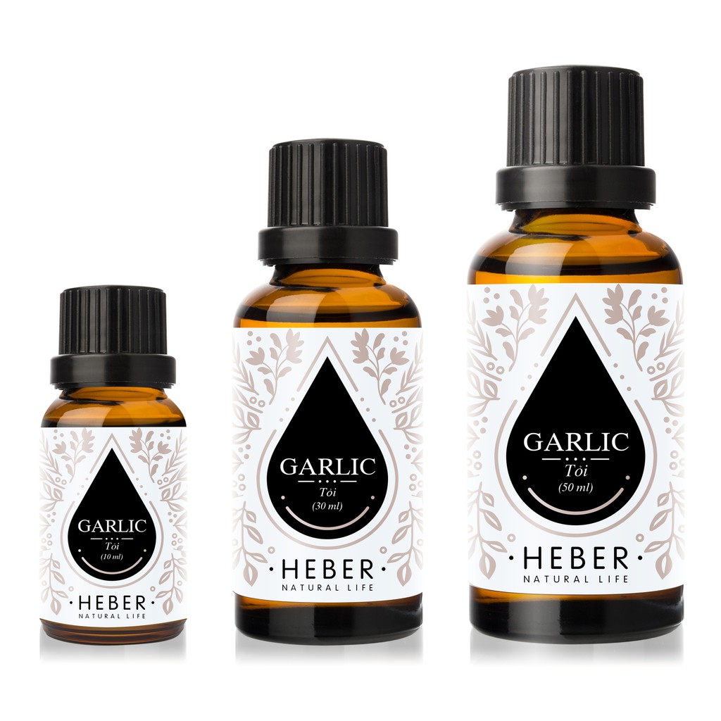 Tinh Dầu Tỏi Garlic Heber Natural Life, Cao Cấp Nhập Khẩu, Thiên Nhiên Nguyên Chất, Chai 10ml/30ml/50ml