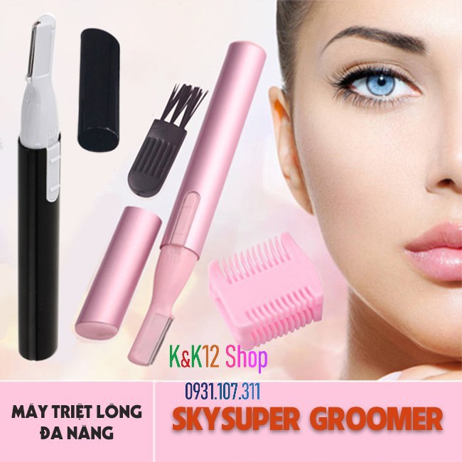 [ Siêu rẻ] Máy Tỉa Chân Mày, Tỉa Lông, Cạo Lông Mặt Skysuper Groomer Đa Năng