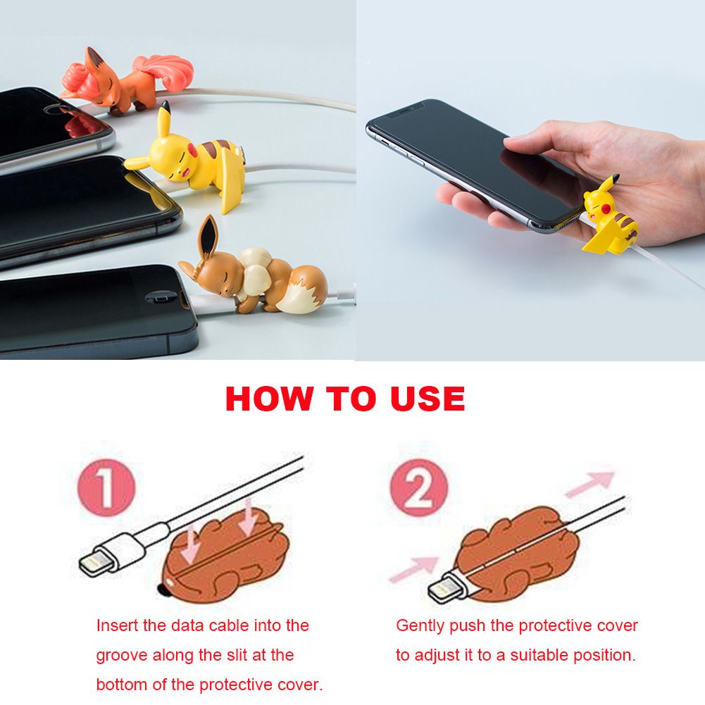 Phụ kiện bảo vệ cáp sạc cáp tai nghe hình động vật đáng yêu