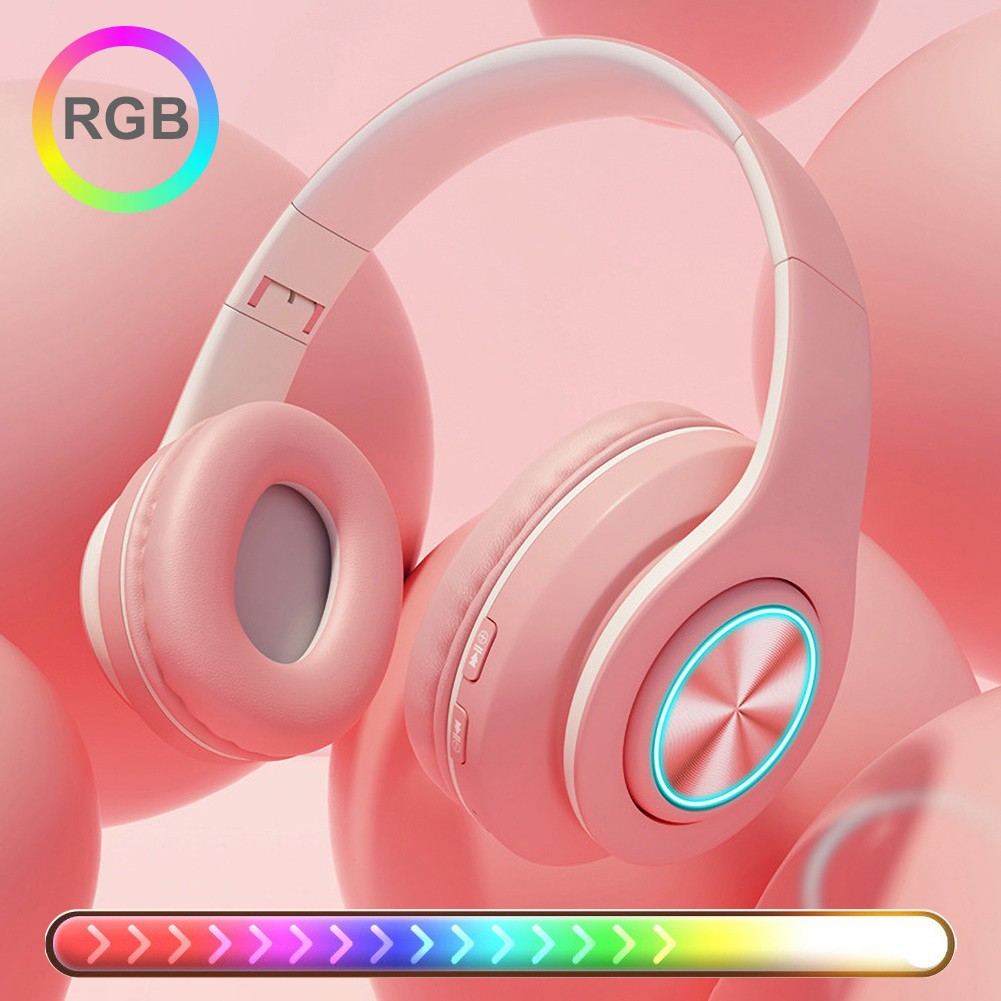 Tai Nghe Bluetooth 5.0 Không Dây Jack 3.5mm Có Đèn Led Rgb