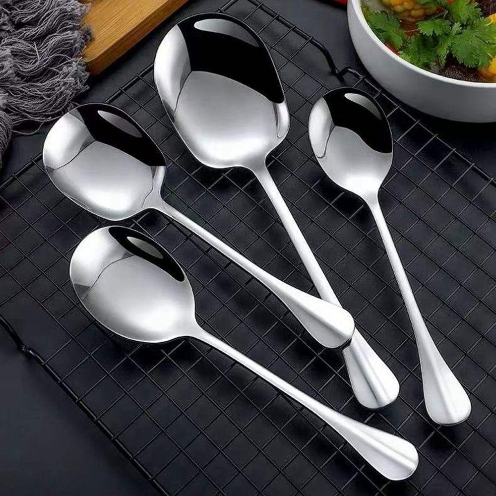 Muỗng Múc Canh Bằng Thép Không Gỉ Tiện Dụng Cho Nhà Hàng / Quán Cà Phê