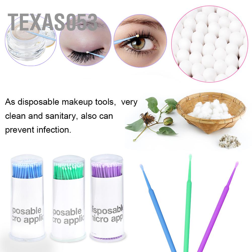 100 Tăm bông siêu nhỏ nano dùng trong phun xăm/ nhấn mí/ nối mi dùng một lần