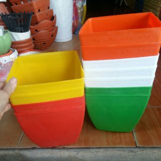 5 cái chậu nhựa cao cấp vuông 20cm giá sỉ