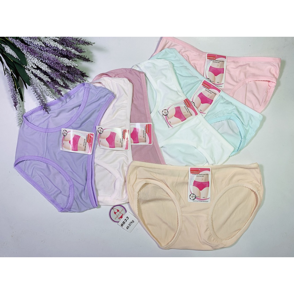 Quần lót nữ chất liệu cotton gân mịn size&lt;55kg MS3088