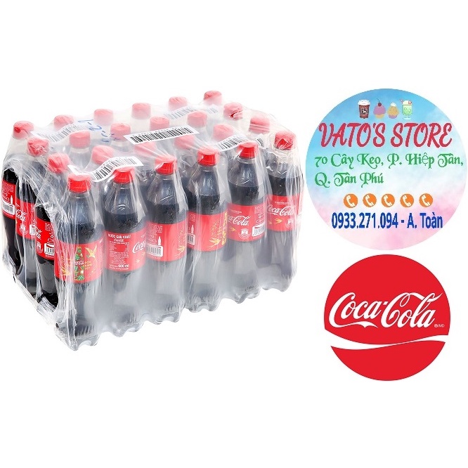 Thùng 24 chai Nước ngọt COCA COLA 600ml / Lốc 6 chai COCACOLA đỏ vị nguyên bản 600ml