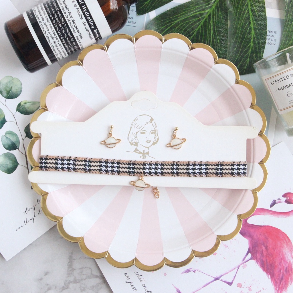 Vòng cổ Choker handmade Mặt Họa Tiết Hoạt Hình Phong Cách Nhật Bản Ngọt Ngào