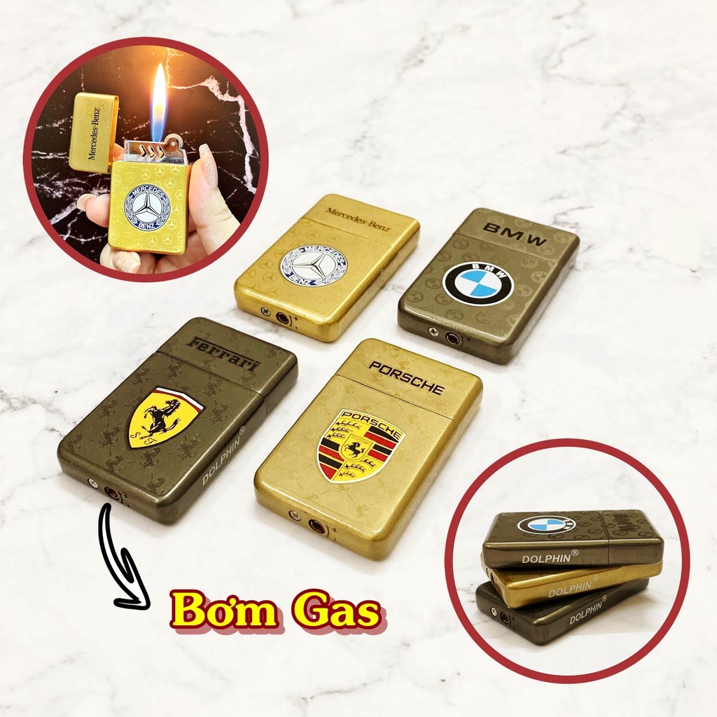 Hột-𝙌𝙪𝙚̣𝙩-𝘽𝙖̣̂𝙩-𝙇𝙪̛̉𝙖 DOLPHIN bản ga-đá hình logo xe hơi MERCEDES BENZ, BMW, FERRARI, POSCHE - ANNA VÕ DP06-TD