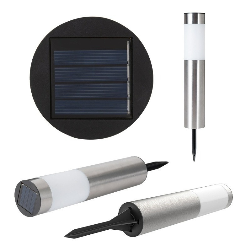 Đèn Led Năng Lượng Mặt Trời Chống Thấm Nước Màu Sắc Ấm / Trắng Bằng Thép Không Gỉ Tiện Dụng Cho Sân