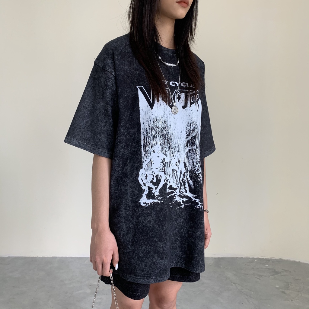 Áo thun oversize Acid Violator City Cycle - áo phông cotton nam nữ unisex in hình Local Brand