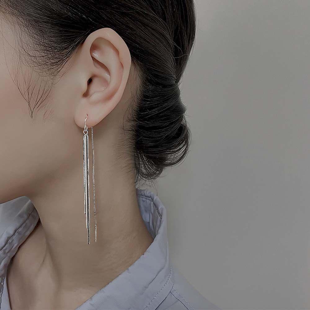 Khuyên Tai Tua Rua Dài Hình Chữ U Thời Trang VANES1 Dành Cho Nữ