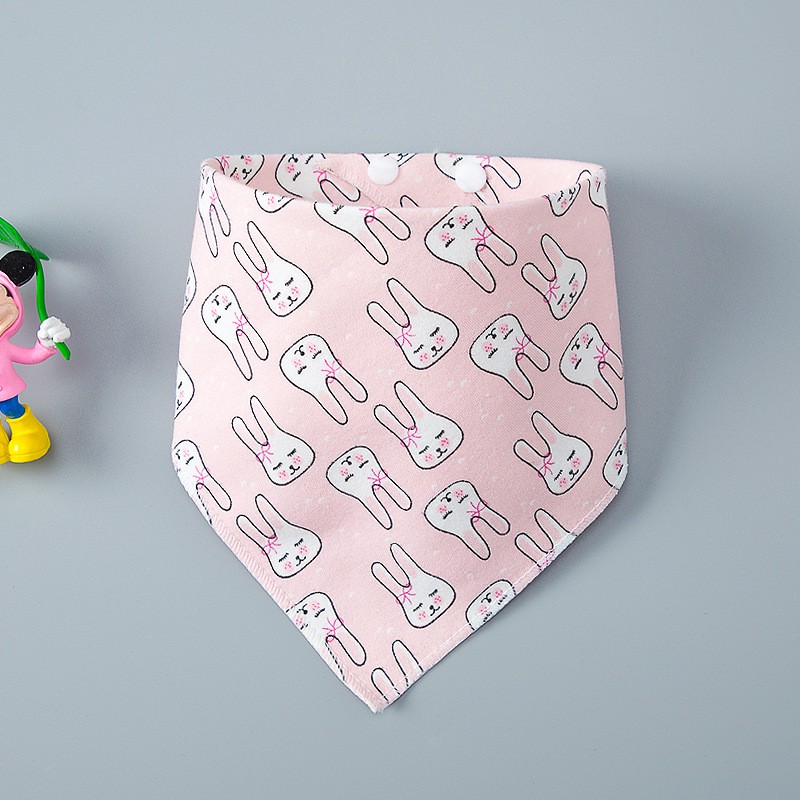 KHĂN YẾM dãi tam giác cotton cho bé trai, gái có cúc bấm rất tiện lợi.