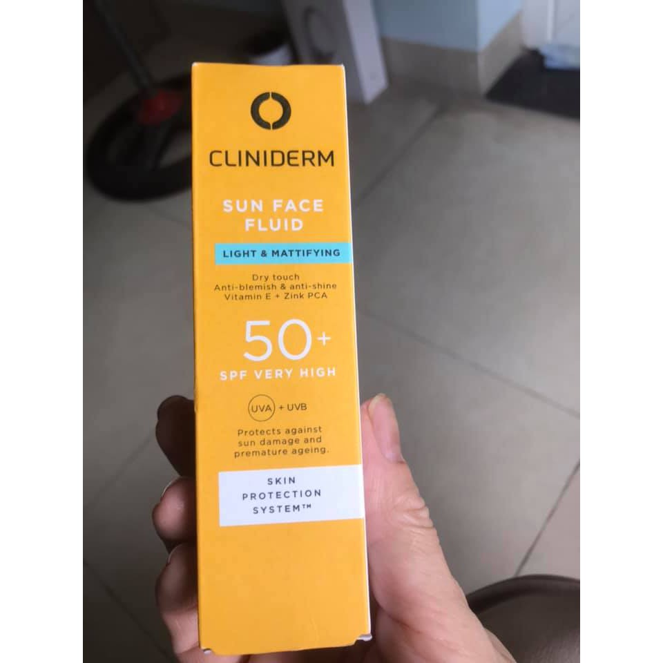 Kem chống nắng vật lí CLINIDERM NA UY Sun Face Cream SPF50 ngăn lão hóa, kiềm dầu - 40ml
