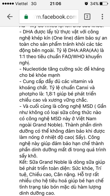 Sữa thanh Grand Noble số 1 Hàn Quốc