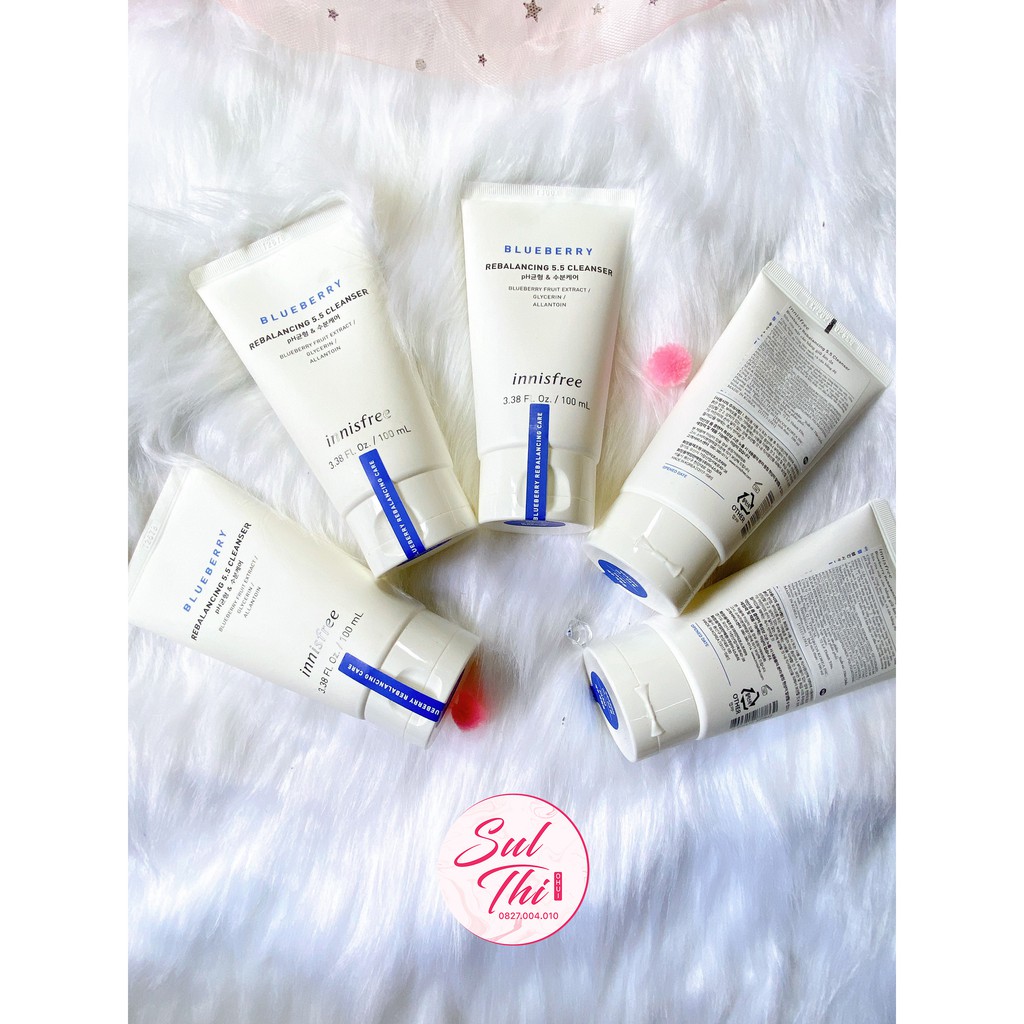 SỮA RỬA MẶT TỪ VIỆT QUẤT INNISFREE BLUEBERRY REBALANCING 5.5 CLEANSER 100ml