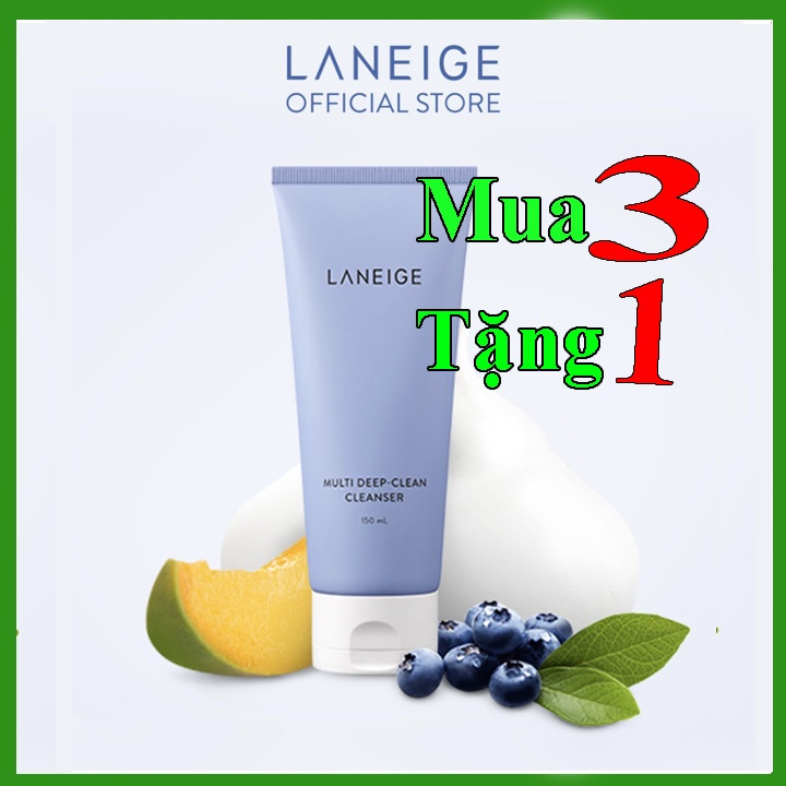 Sữa rửa mặt Laneige sạch sâu dưỡng ẩm da và ngăn ngừa mụn Laneige Multi Deep-Clean Cleanser 150ML