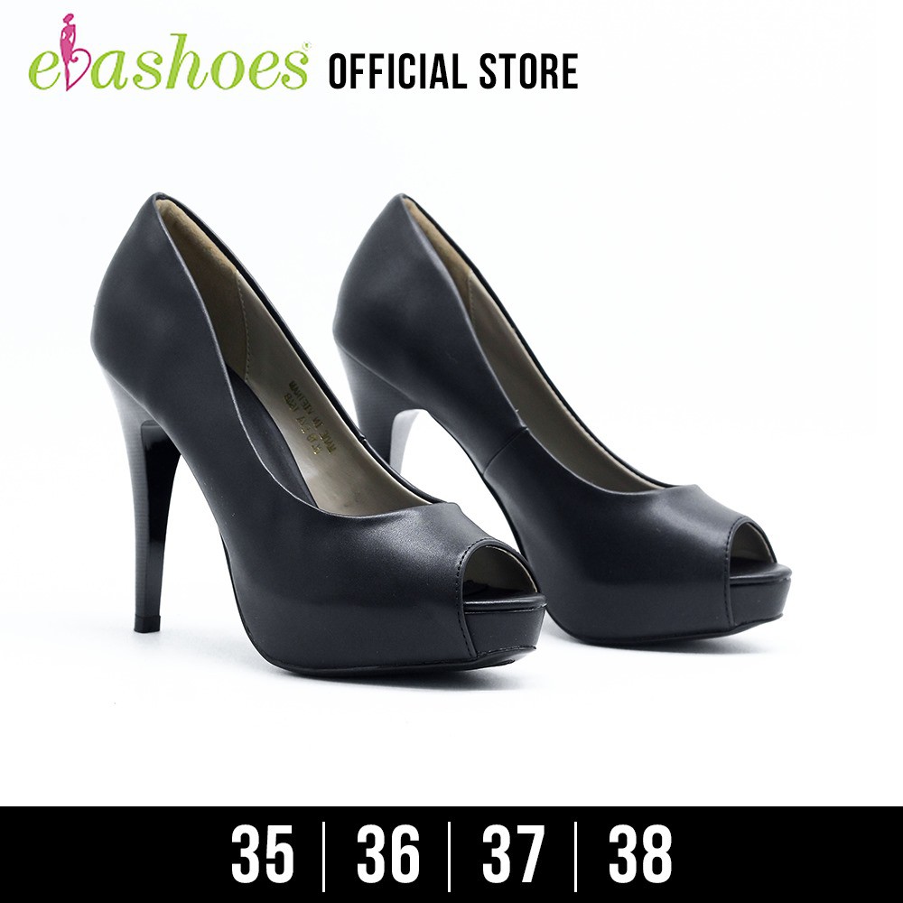 Giày Cao Gót Hở Mũi Đúp Đế Da Tổng Hợp 11cm Evashoes - Eva164(Màu Đen,Kem,Trắng) | BigBuy360 - bigbuy360.vn