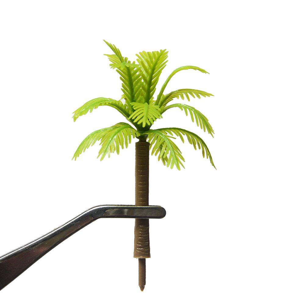 LAKAMIER Bộ 10 Mô Hình Cây Dừa Nhựa Trang Trí Tiểu Cảnh