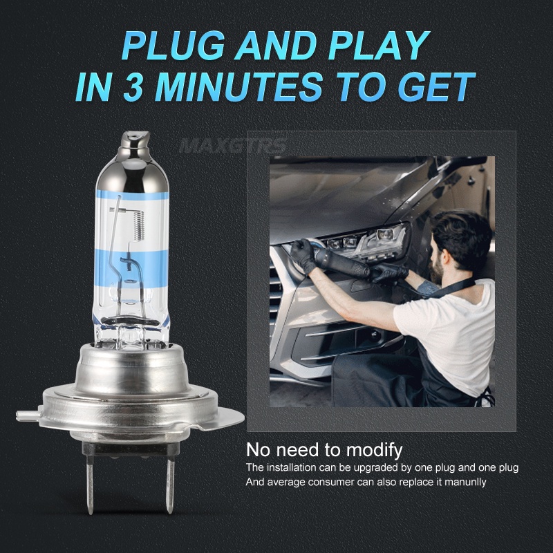 Đèn pha MAXGTRS 2x100W H1 H8 H11 9005 HB3 9006 HB4 HOD xtreme 3900K Xenon thay thế bóng đèn halogen ô tô