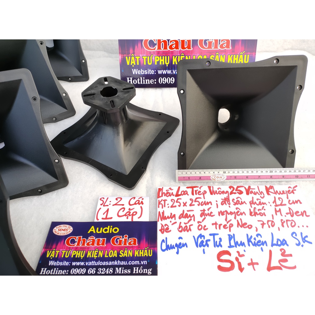 Phễu loa họng loa treble nhựa 25cm 2 cái Audio Châu Gia