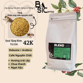 Cà Phê Nguyên Chất Blend Robusta Arabica Rang Xay Mộc Bassic Coffee Thơm Đậm Vị Cafe Sạch Dak Lak