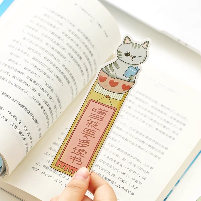 Hộp 30 Bookmark đánh dấu trang hình con mèo siêu cute