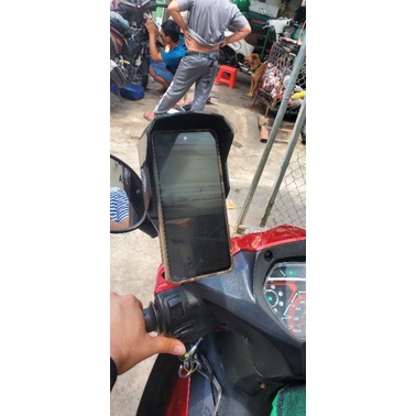 Giá đỡ điện thoại có mái che hiệu Magfit BikerSoul bộ không sạc