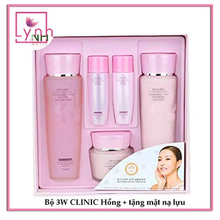 Bộ Dưỡng Da Chiết Xuất Từ Hoa Hồng 3W Clinic Flower Effect Extra