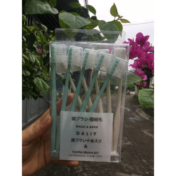 Set 10 bàn trải đánh răng nhật daliy