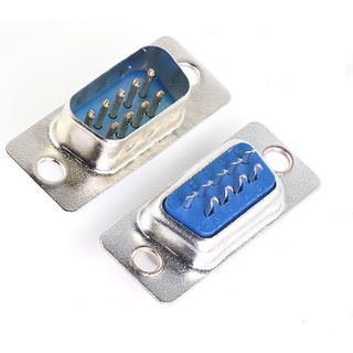 Đầu cắm DB9 chân thẳng 2 hàng . Đầu cắm loại đực, đầu cắm loại cái