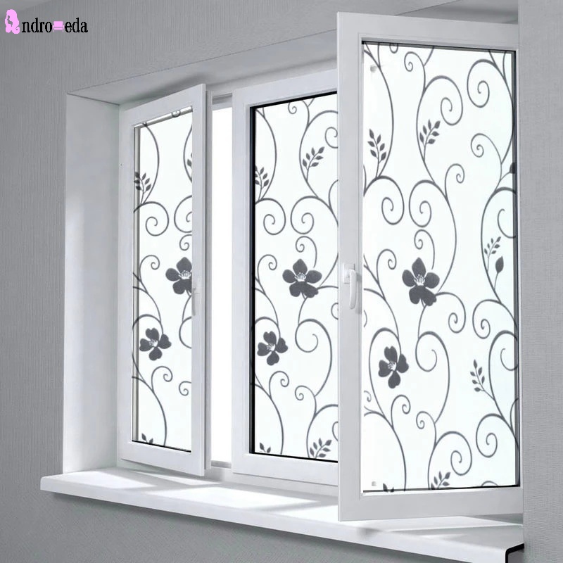 Giấy Dán Kính Mờ Họa Tiết Hoa 45x100cm
