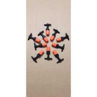 10 béc phun sương 1 hướng cam ống 6mm(4,5,6 ly ,điều chỉnh được) chuyên tưới lan, rau mầm