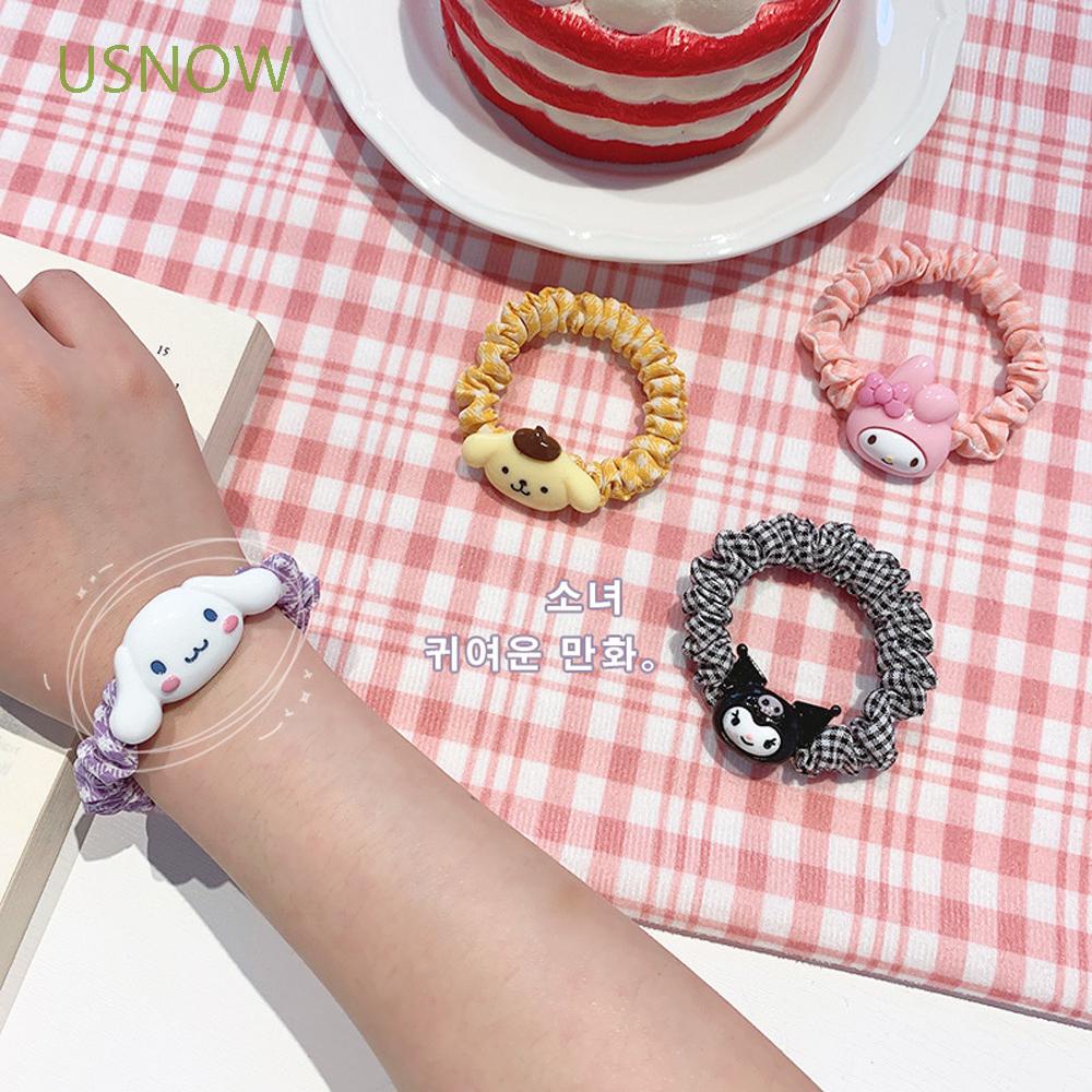 Dây Buộc Tóc Cao Su Co Giãn Họa Tiết Hoạt Hình Dễ Thương Cho Nữ