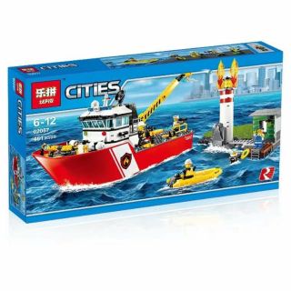 Sale hết hàng Lắp ráp kiểu lego city - cities 02057 Thuyền cứu hỏa lớn