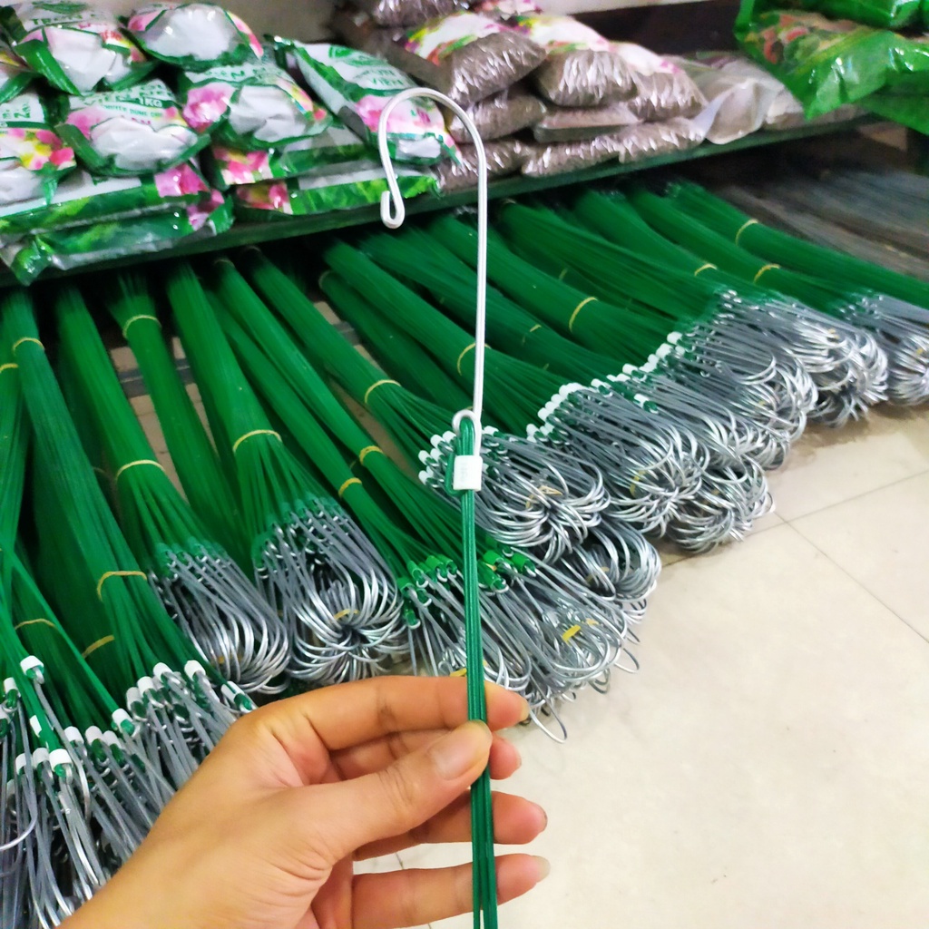 set 10 móc kẽm bọc nhựa 70cm – chống han rỉ , bền với thời gian