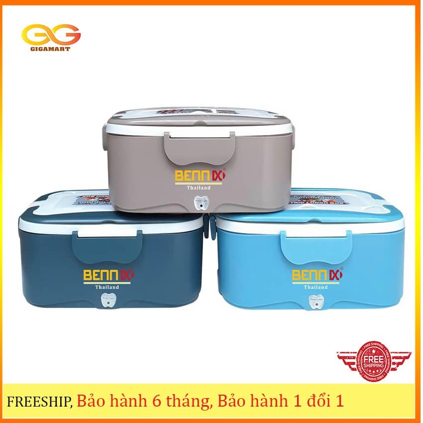Hộp cơm cắm điện ruột inox cao cấp, hộp cơm hâm nóng ruột inox 304 hàng Thái Lan có kèm túi vải đựng
