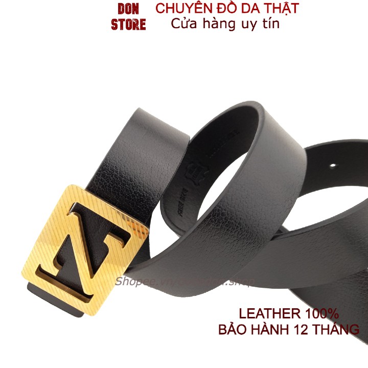 Thắt Lưng Thời Trang Nam Cao Cấp Cá Tính Chất Liệu Da Bò Thật 100% (Full Hộp + BH 12 Tháng)