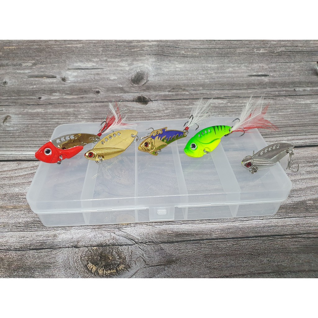 Bộ Combo Mồi Lure Cá Sắt Đa Dạng Kèm Hộp Đựng _BM_06