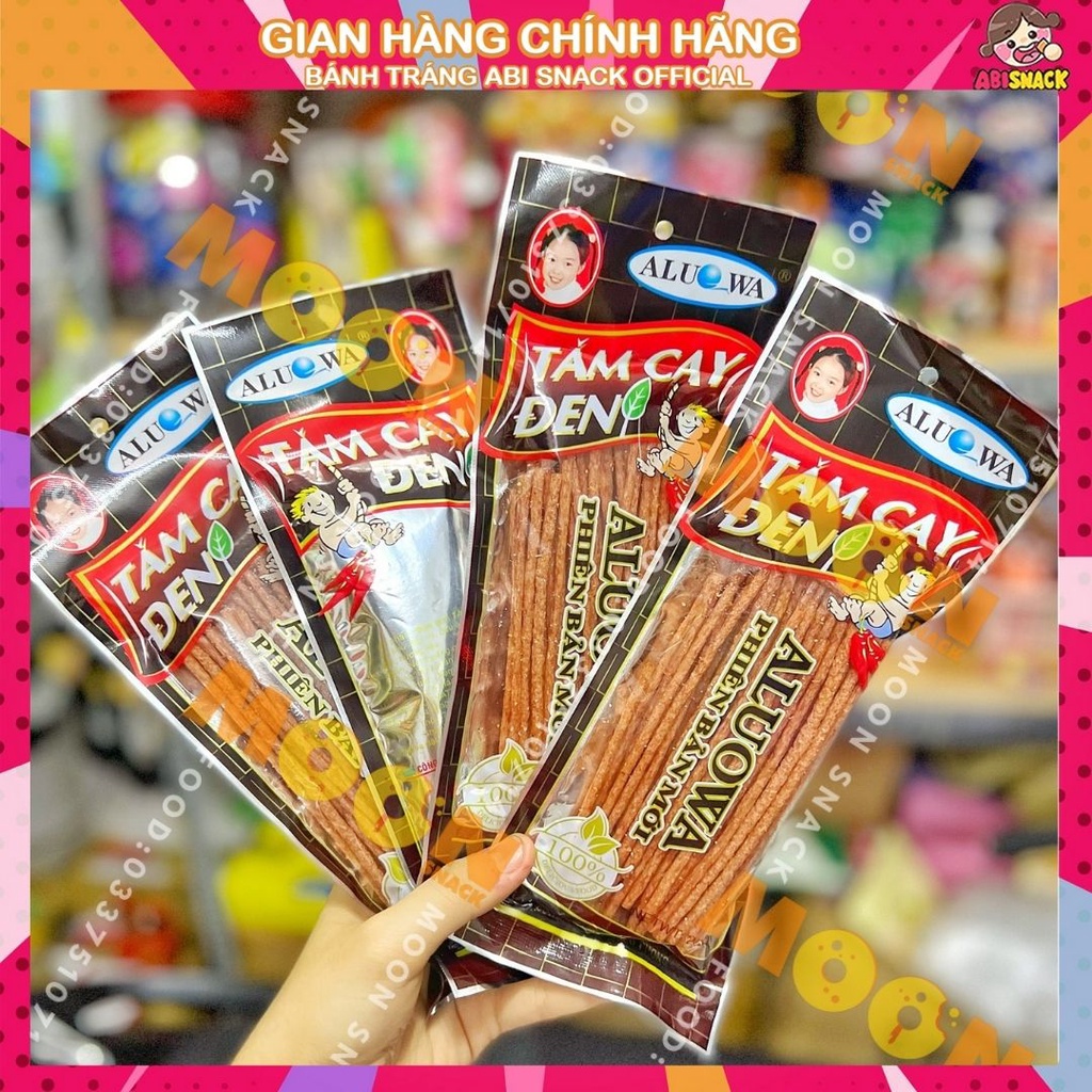 Lẻ 1 gói tăm que cay đen Aluowa Phiên Bản Mới gói 26g tăm cay việt nam đồ ăn vặt cổng trường
