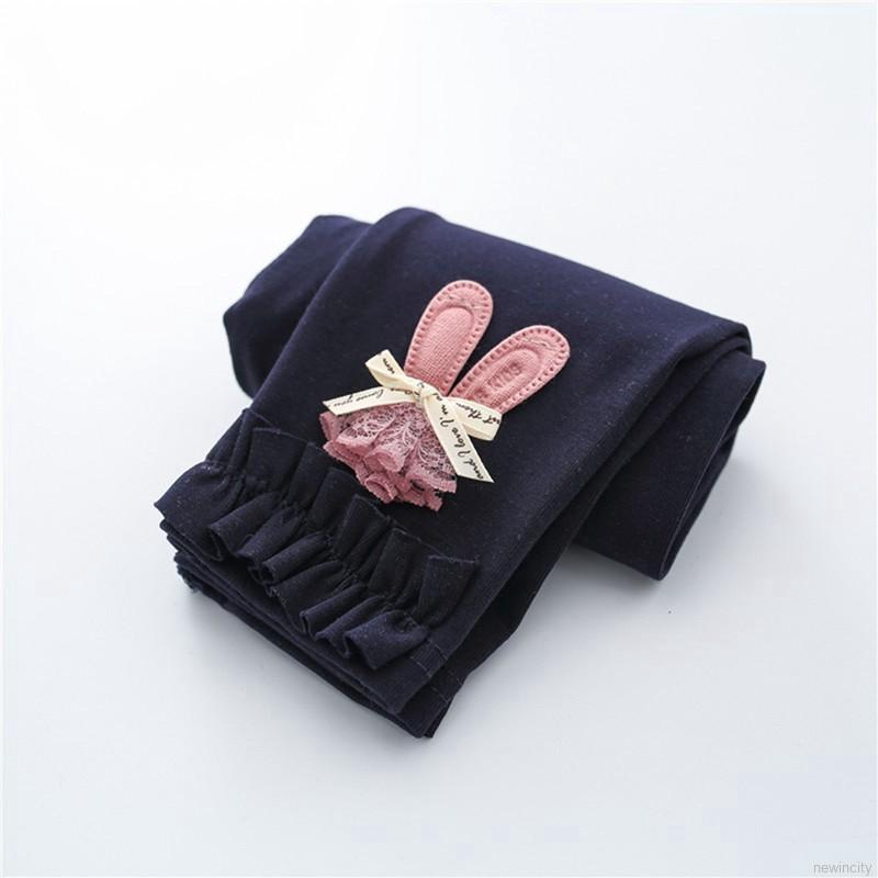 Quần Legging chất Cotton hoạ tiết thỏ đáng yêu cho bé gái