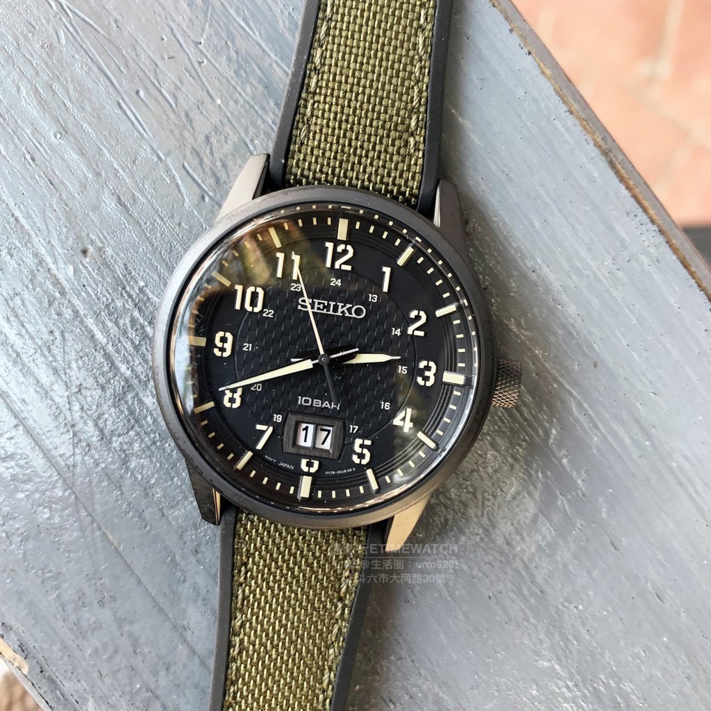 Đồng hồ Nam Seiko Regular SUR325P1 Dây dù/ Nato, mặt kính Hardlex Crystal chống nước chống trầy bảo hành 12 tháng .