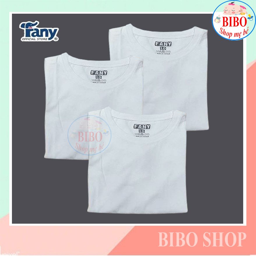 (Chất đẹp)ÁO PHÔNG TAY DÀI TRẮNG CHO BÉ MẶC NHÀ VẢI COTTON MỊN MÁT HIỆU FANY