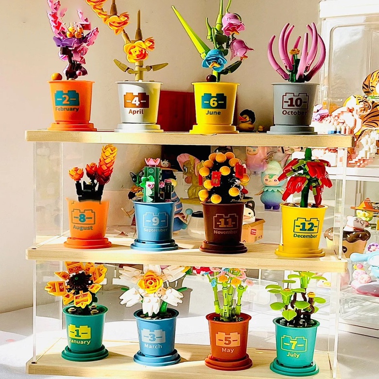 Bó Hoa Cây Mọng Nước Xếp Hình Lego 12 Kiểu Sáng Tạo Dùng Để Trang Trí
