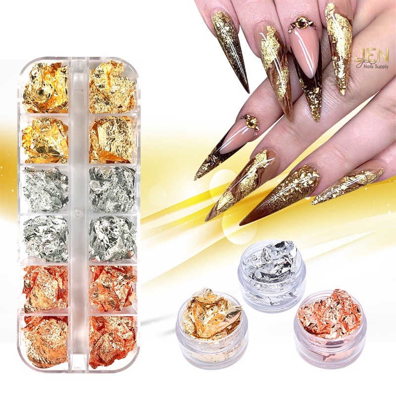 Nhũ giấy vàng bạc-lá nhôm phụ kiện nail