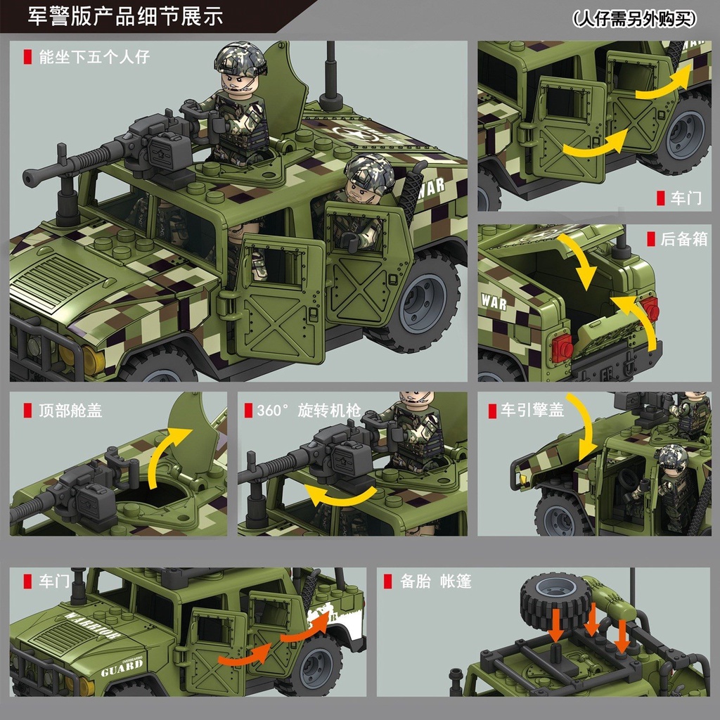 Bộ Đồ Chơi Lắp Ráp Lego Xe Tăng Quân Đội Dành Cho Trẻ Em